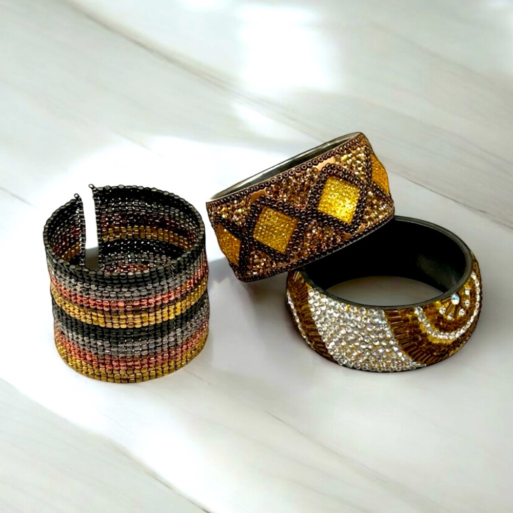 Bundle of 3 Bangle Bracelets